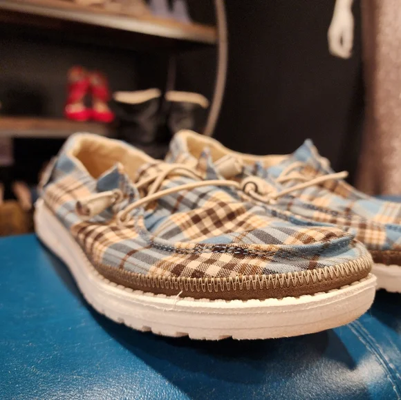 Plaid Hey Dude Shoes - Picture 2 of 4